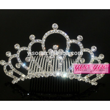 Tiara conjunto de princesa de los niños de diamantes reales tiaras nupciales